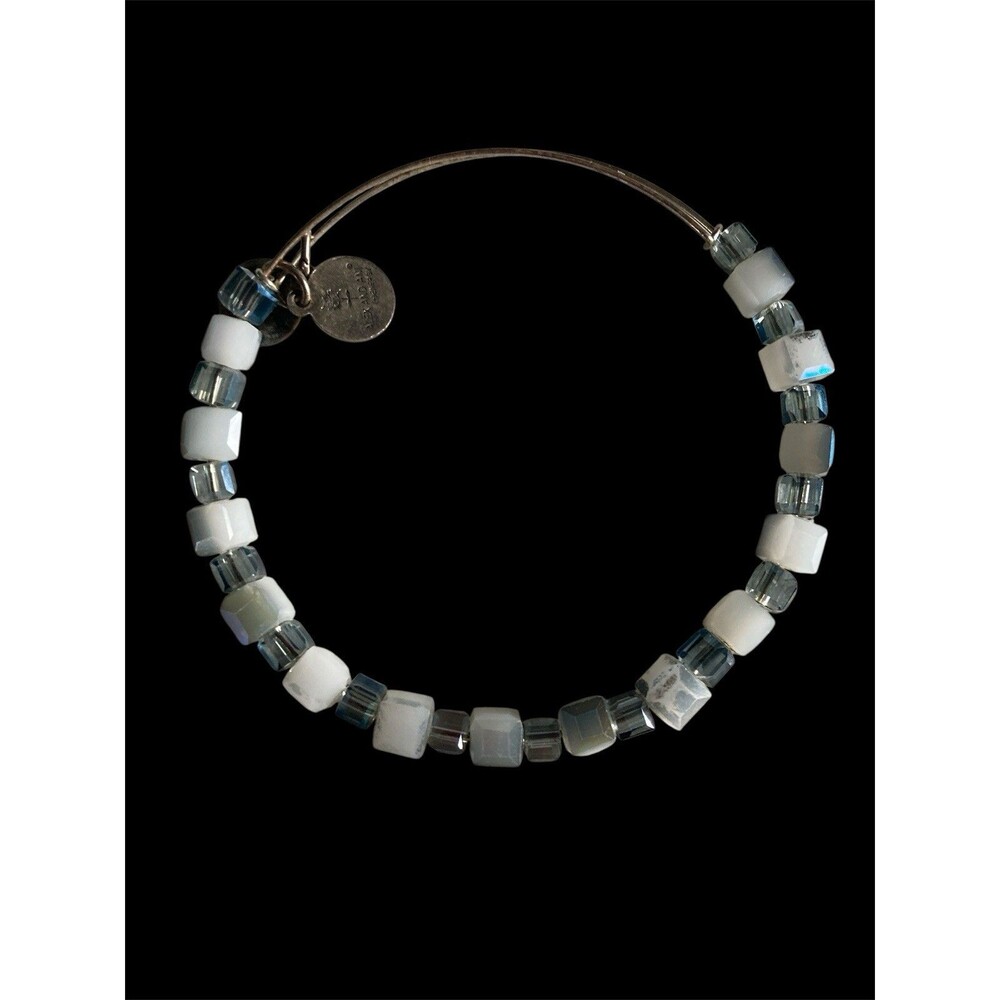 Avon Collier-Pendentif Design Bracelet Silvertone Adjustable Blue ZC Costume NWT